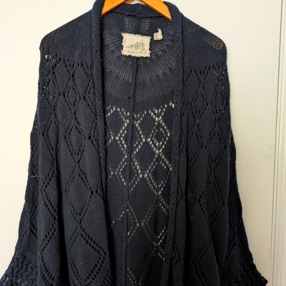 Navy Blue Angel of the North Cardigan